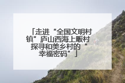 走进“全国文明村镇”庐山西海上畈村 探寻和美乡村的“幸福密码”