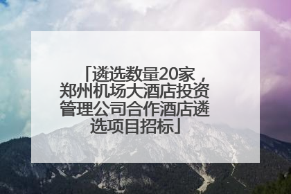 遴选数量20家，郑州机场大酒店投资管理公司合作酒店遴选项目招标
