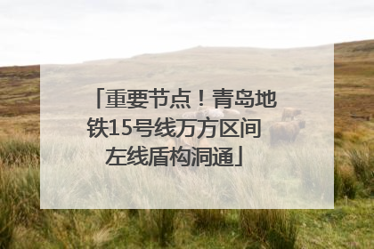 重要节点！青岛地铁15号线万方区间左线盾构洞通