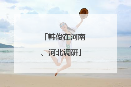 韩俊在河南、河北调研