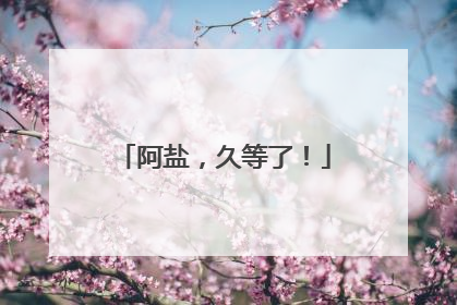 阿盐，久等了！