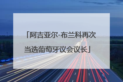 阿吉亚尔-布兰科再次当选葡萄牙议会议长