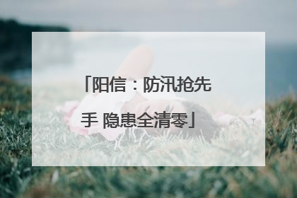 阳信：防汛抢先手 隐患全清零