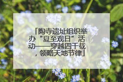 陶寺遗址组织举办“夏至观日”活动——穿越四千载，领略天地节律