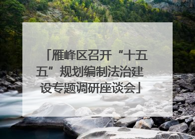 雁峰区召开“十五五”规划编制法治建设专题调研座谈会
