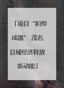 项目“积厚成器” 茂名县域经济释放新动能