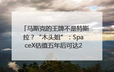 马斯克的王牌不是特斯拉？“木头姐”：SpaceX估值五年后可达2.5万亿美元！