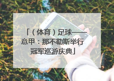 （体育）足球——意甲：那不勒斯举行冠军巡游庆典
