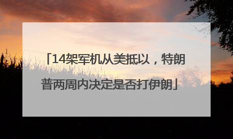 14架军机从美抵以，特朗普两周内决定是否打伊朗