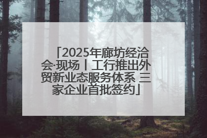 2025年廊坊经洽会·现场丨工行推出外贸新业态服务体系 三家企业首批签约