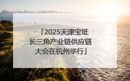 2025天津宝坻长三角产业链供应链大会在杭州举行