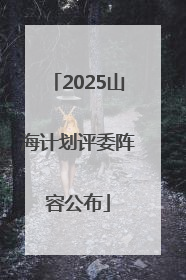2025山海计划评委阵容公布