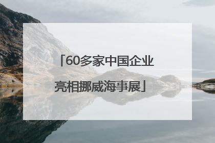 60多家中国企业亮相挪威海事展